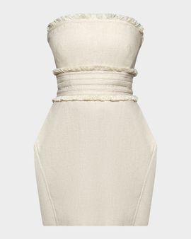 Et Ochs Elettra Strapless Fringe-Trim Mini Dress