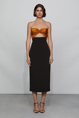 et ochs kamila sleeveless square neck layered column maxi dress ET OCHS Kamila Sleeveless Square-Neck Maxi