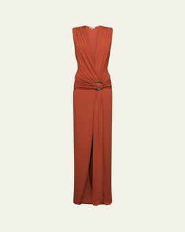 et ochs kamila sleeveless square neck layered column maxi dress Camilla Gown ET OCHS