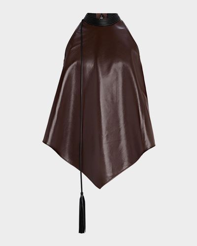 Et Ochs Sonia Faux Leather Combo Halter Top