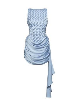 Et Ochs Women's Antonella Draped Woven Boatneck Minidress
