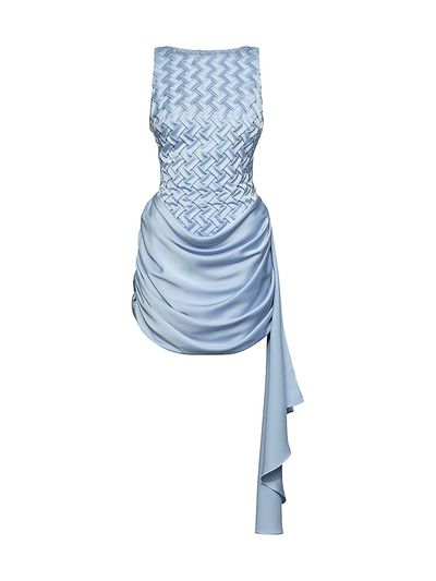Et Ochs Women's Antonella Draped Woven Boatneck Minidress
