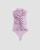 Et Ochs Women's Bree Chiffon Ruched Bodysuit - 1