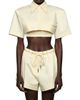 Et Ochs Women's Calvin Stretch-Cotton Crop Shirt - 3