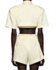 Et Ochs Women's Calvin Stretch-Cotton Crop Shirt - 5