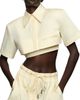 Et Ochs Women's Calvin Stretch-Cotton Crop Shirt - 6