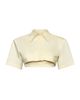 Et Ochs Women's Calvin Stretch-Cotton Crop Shirt - 7