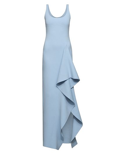 Et Ochs Women's Drew Fine-Knit Ruffle Scoopneck Gown
