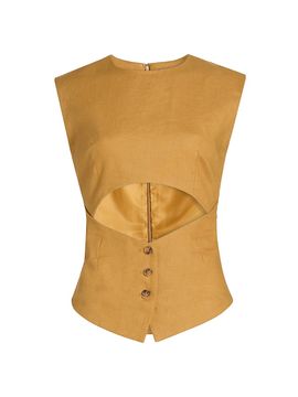 Et Ochs Women's Foster Linen/Cotton Tailored Top