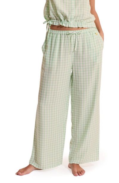 Etam Etam Brise Plaid Wide Leg Pajama Pants