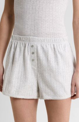 Etam Etam Katell Pointelle Cotton Pajama Shorts