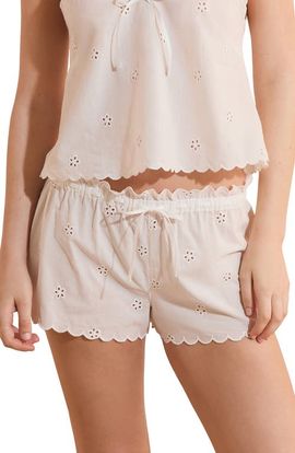 Etam Etam Petal Floral Eyelet Sleep Shorts