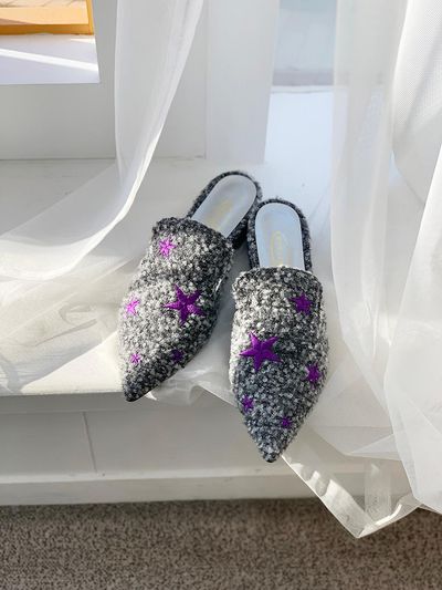 ETELIN Starry Night Mules_Grey