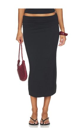Eterne Eterne Elsa Soft Jersey Midi Skirt