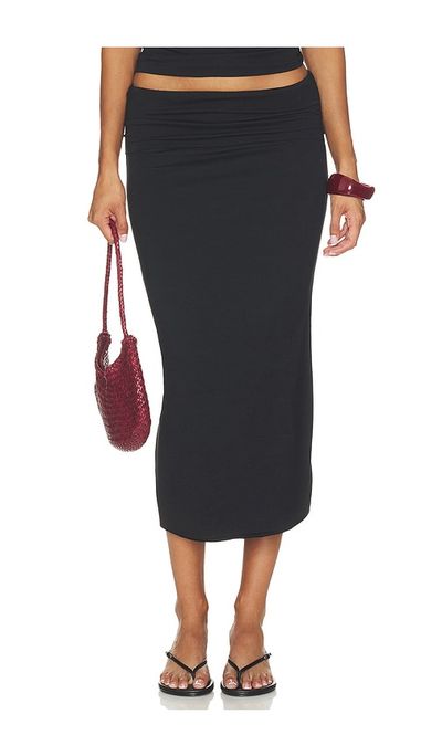 Eterne Eterne Elsa Soft Jersey Midi Skirt
