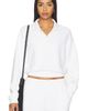 Eterne Eterne French Terry Cropped Polo Sweatshirt - 1