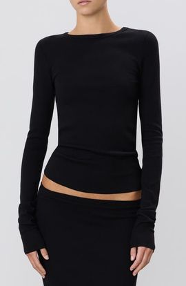 ETERNE ETERNE Long Sleeve Fitted T-Shirt