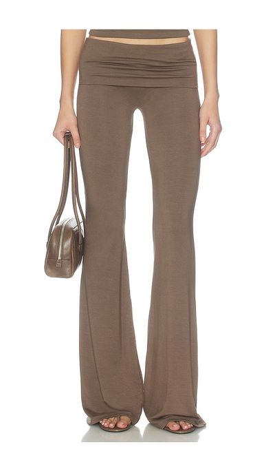 Eterne Eterne Soft Jersey Foldover Flare Pant