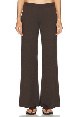 Eterne Eterne Wide Leg Cotton Cashmere Lounge Pant