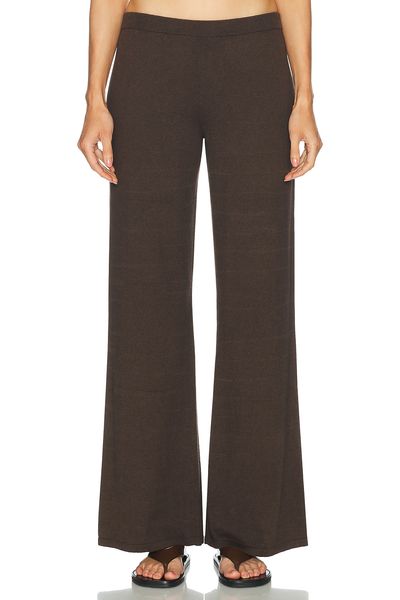 Eterne Eterne Wide Leg Cotton Cashmere Lounge Pant