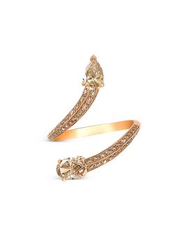 Etho Maria Etho Maria 18K Rose Gold Brown Diamond Mixed Cut S Curve Ring, 1.29 tcw