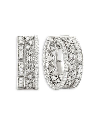 Etho Maria Etho Maria 18K White Gold Reflexion Diamond Multirow Hoop Earrings