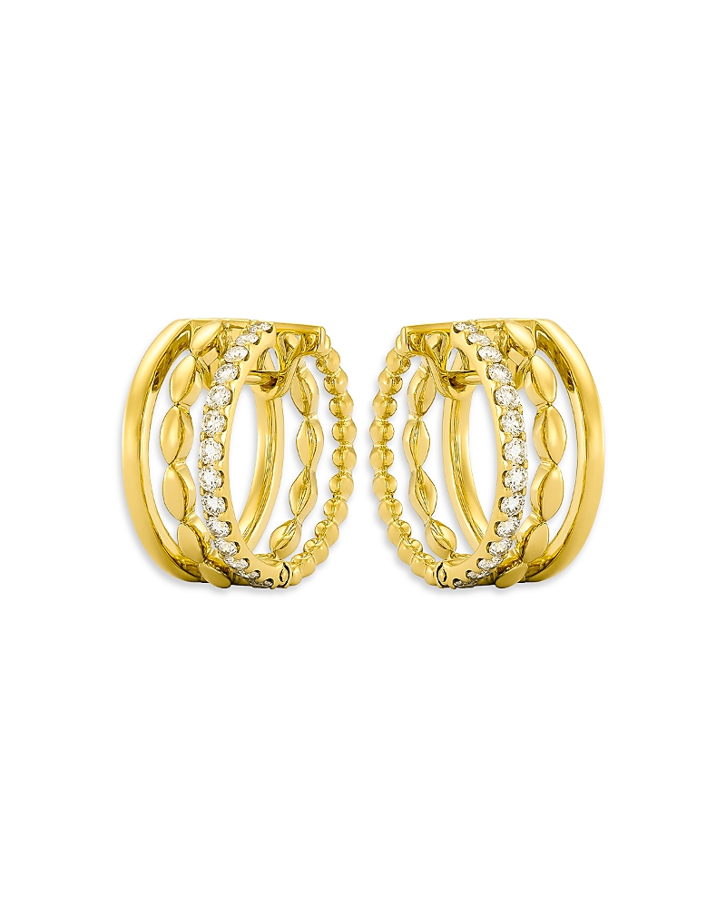 Etho Maria Etho Maria 18K Yellow Gold My Etho Ii Diamond Triple Hoop Earrings, 0.51 tcw