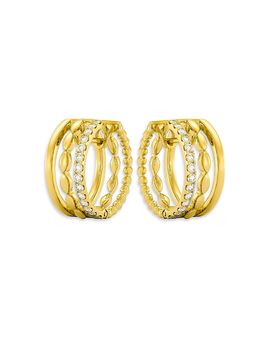 Etho Maria Etho Maria 18K Yellow Gold My Etho Ii Diamond Triple Hoop Earrings, 0.51 tcw