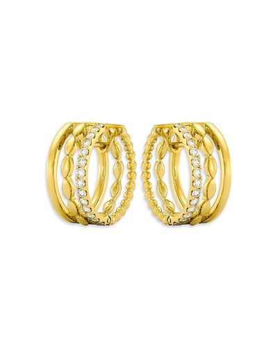 Etho Maria Etho Maria 18K Yellow Gold My Etho Ii Diamond Triple Hoop Earrings, 0.51 tcw