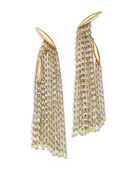 Etho Maria Etho Maria 18K Yellow Gold Yellow Diamond Cascade Statement Earrings, 30.71 tcw