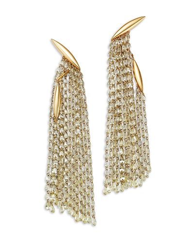 Etho Maria Etho Maria 18K Yellow Gold Yellow Diamond Cascade Statement Earrings, 30.71 tcw