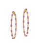 Etho Maria Women's Dolce 18K Rose Gold & Pink Sapphire Hoop Earrings - 3