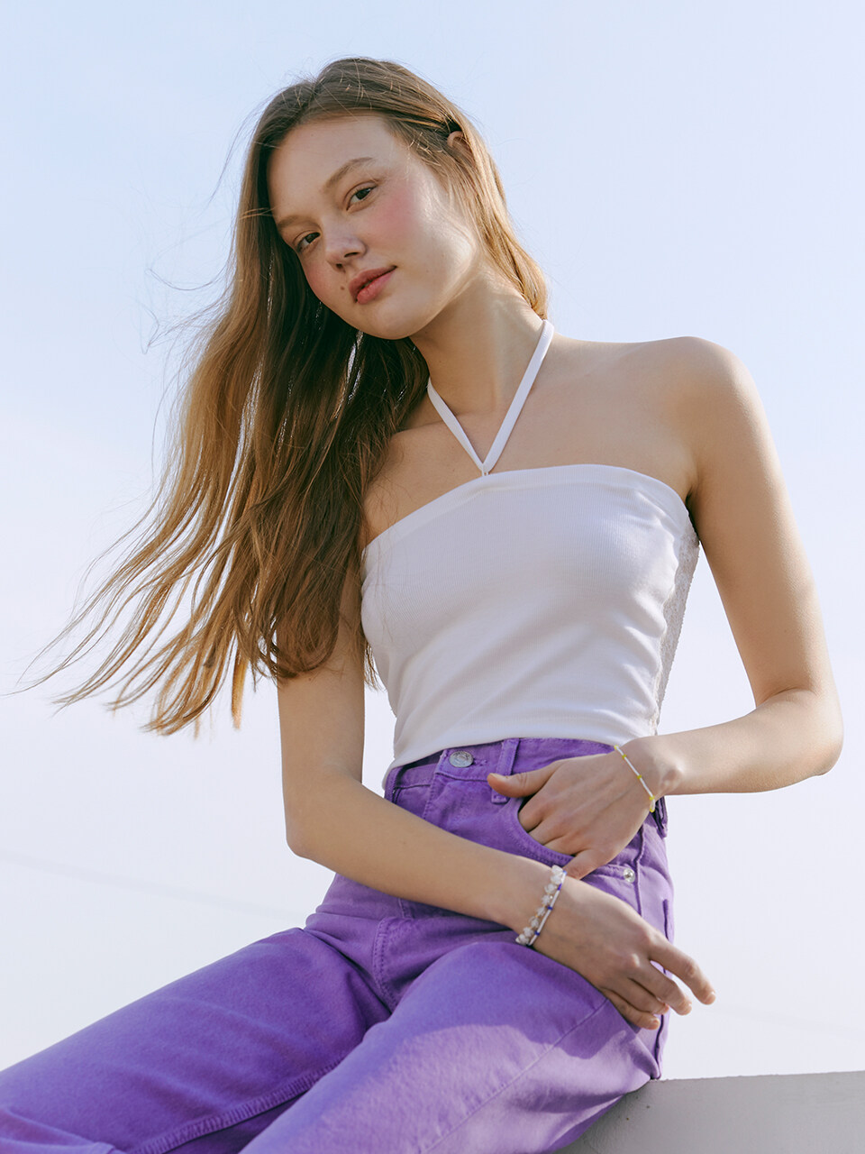 ETMON 2-Way Lace Sleeveless Top