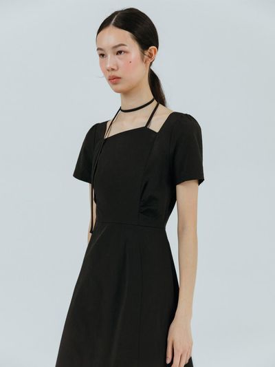 ETMON 2-Way Strap Dress [Black]