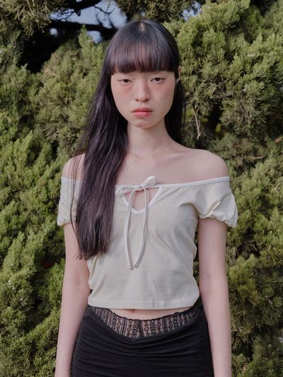 ETMON Back Ribbon T-shirt_Yellow