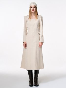 ETMON Bolero Layered Dress - Cream Beige