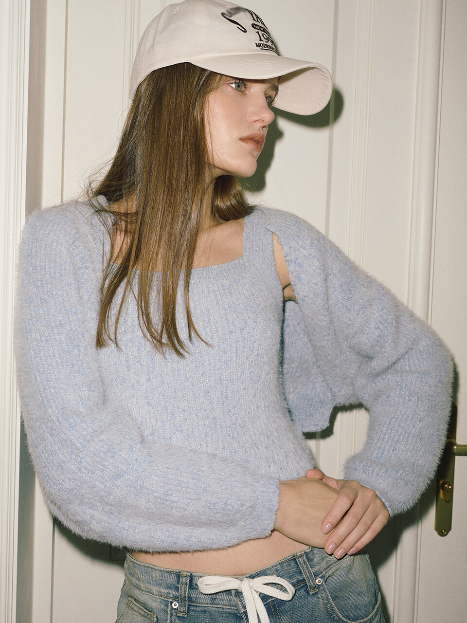 ETMON Bolero Set Up Knit (Sky Blue)