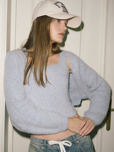 ETMON Bolero Set Up Knit (Sky Blue)