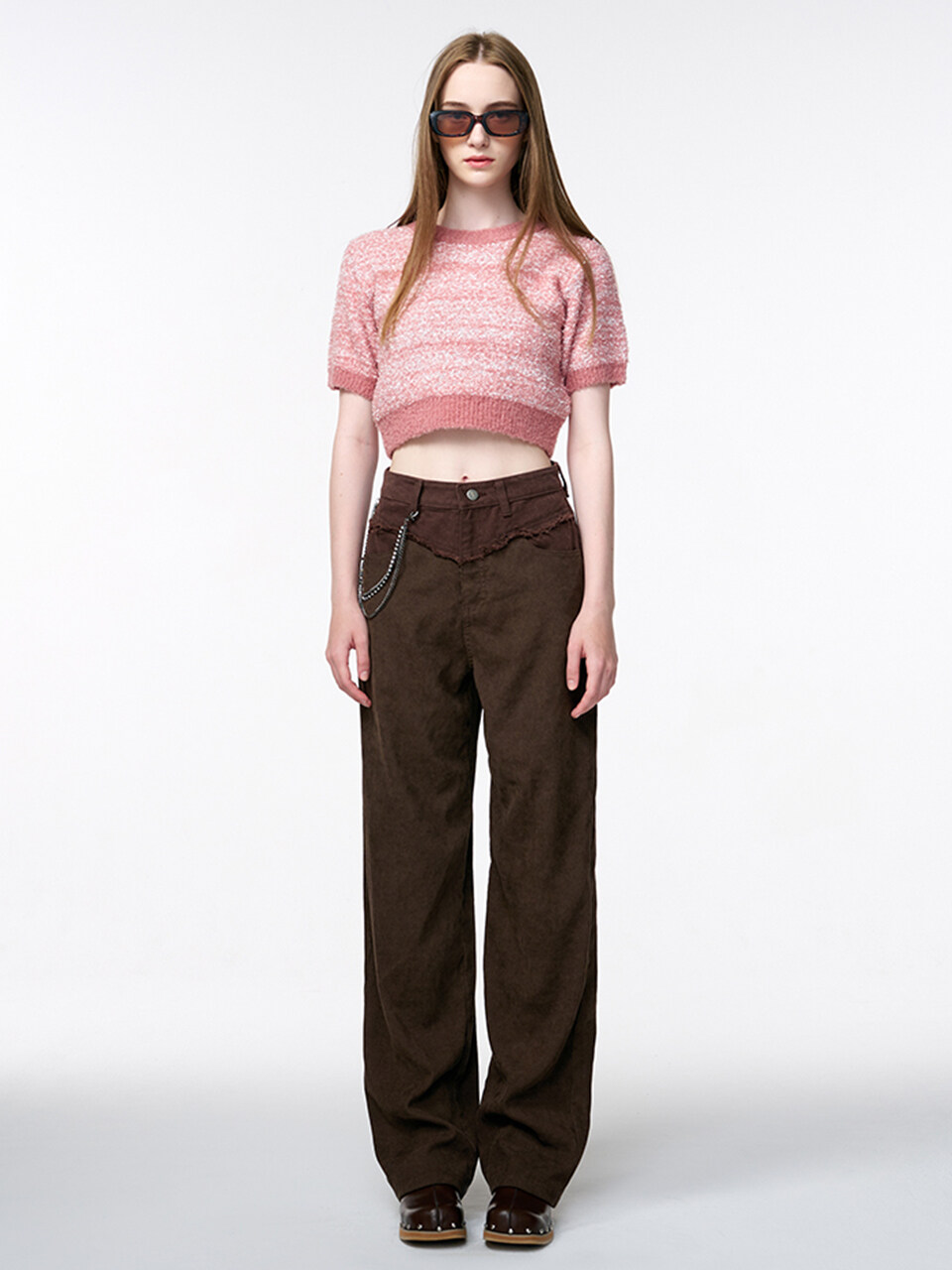 ETMON Corduroy Mix Pants - Brown