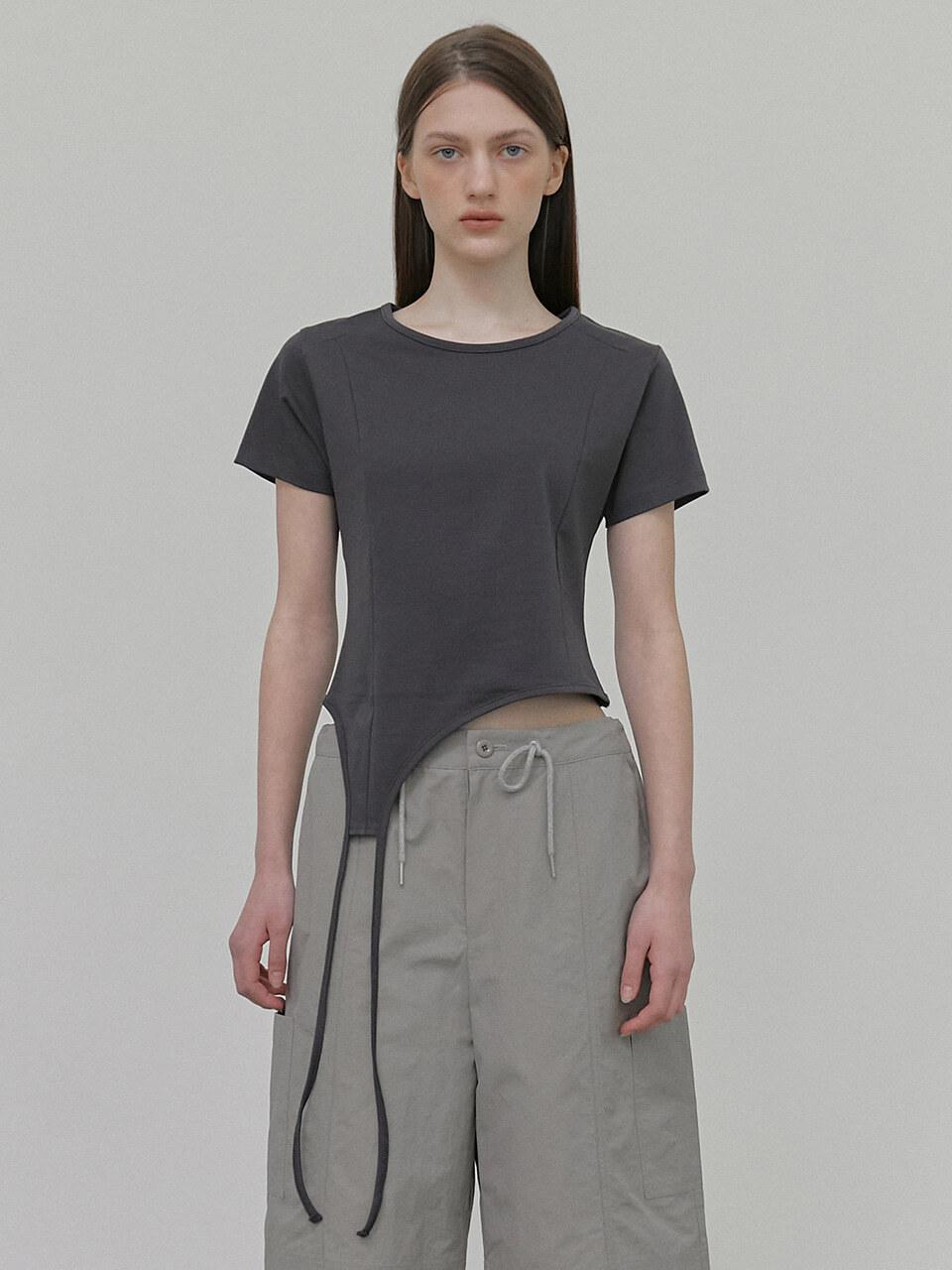 ETMON Drop Strap T-Shirt, Charcoal