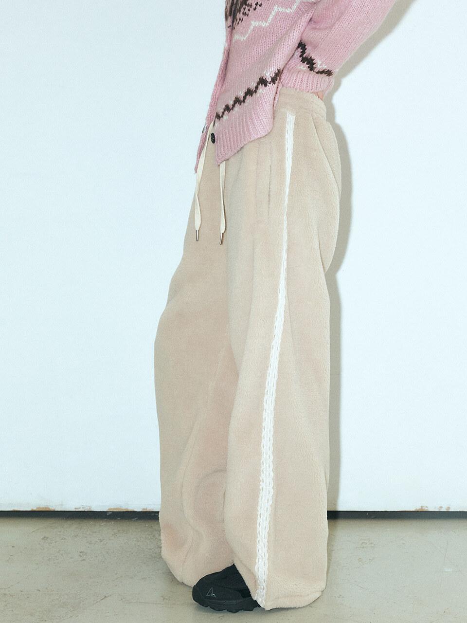 ETMON Lace Track Shearling Pants