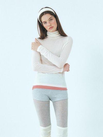 ETMON Layered Turtleneck T - Shirt