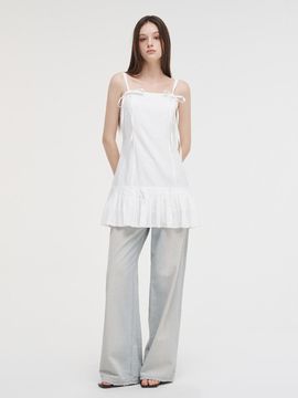 ETMON Slip Pleats Mini Dress_White