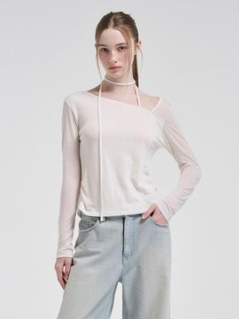 ETMON Strap Scarf T-Shirt, White