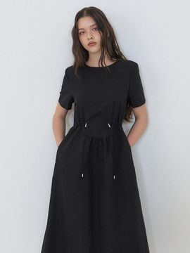 ETMON String Stopper Dress [Black]
