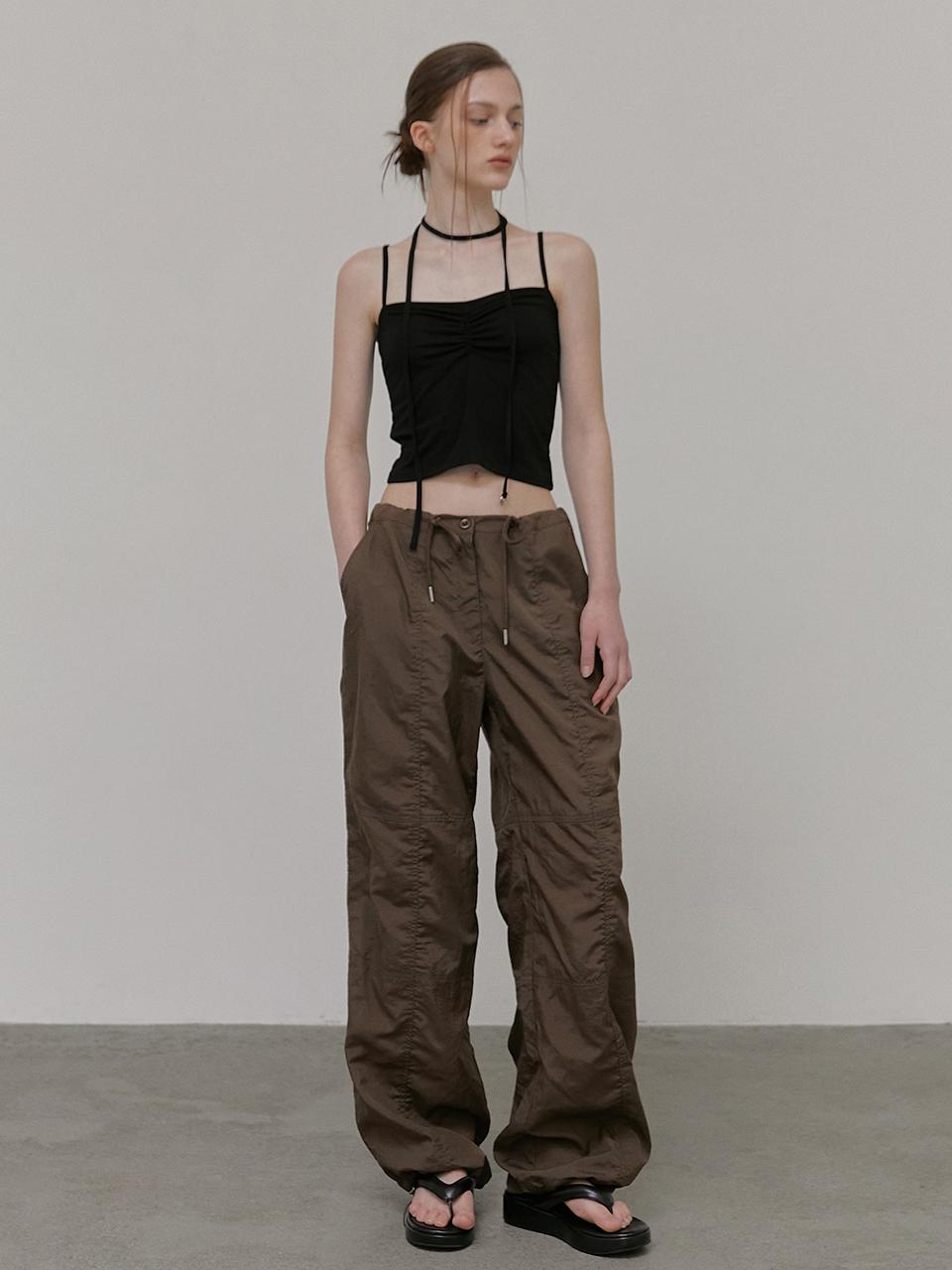 ETMON String Wide Pants_Brown