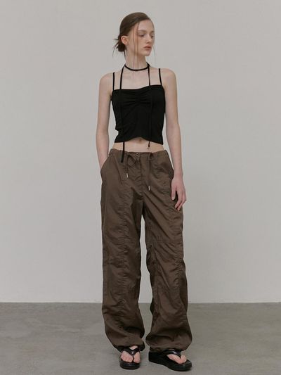 ETMON String Wide Pants_Brown