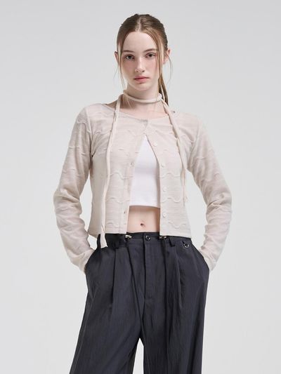 ETMON Wave Scarf Cardigan