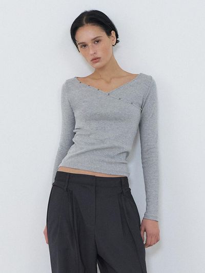 ETMON Wrap Stud T-Shirt [Grey]