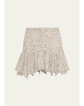 Etoile Isabel Marant Daneen Polka Dot Voile Mini Skirt